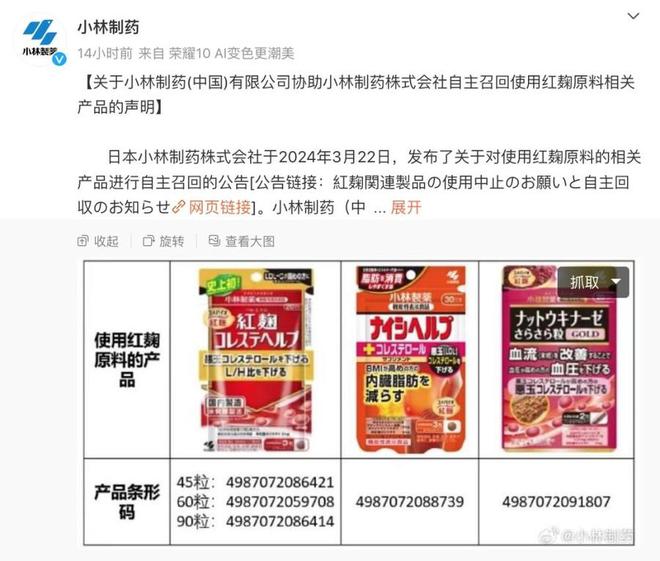 买保健品要谨慎！小林制药产品致k1体育平台死4人震动保健食品日本k1体育app国内外(图3)